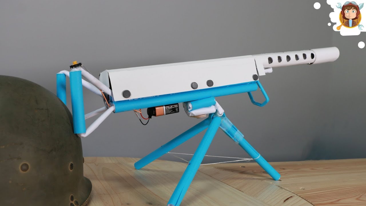 Como fazer uma Arma de Papel que Dispara - (Machine Gun)