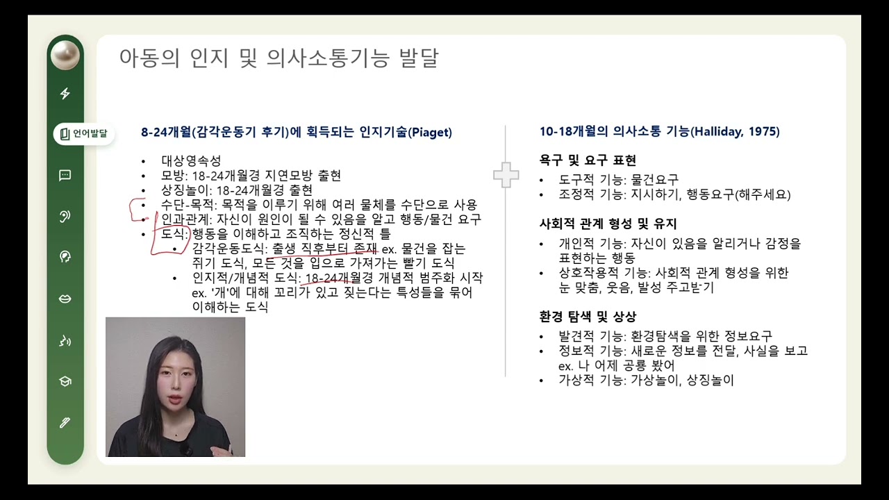 언어재활사 국가고시 | 언어발달장애 16강 | 학령전기 인지 및 의사소통기능 발달