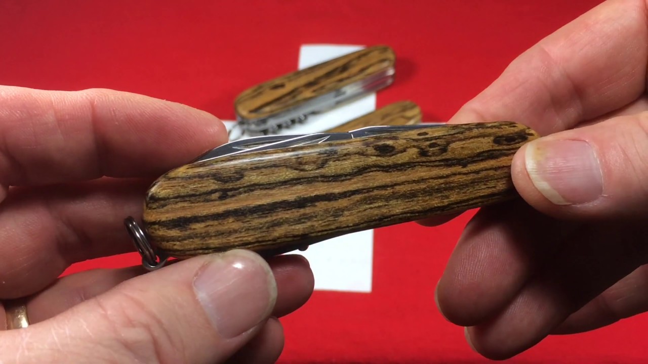 Victorinox Swiss Army Knives with custom Bocote wood scales!