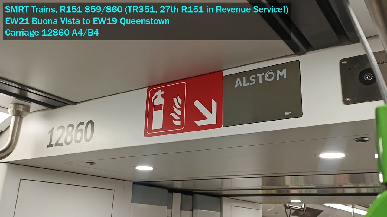 [27th R151 in Revenue Service!] SMRT Trains - Alstom R151 [859/860] [Buona Vista → Queenstown]