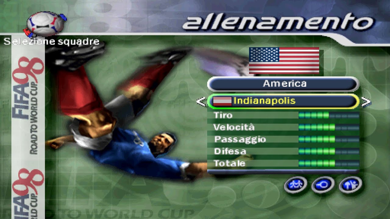 statistiche dei giocatori del indianapolis su fifa 98