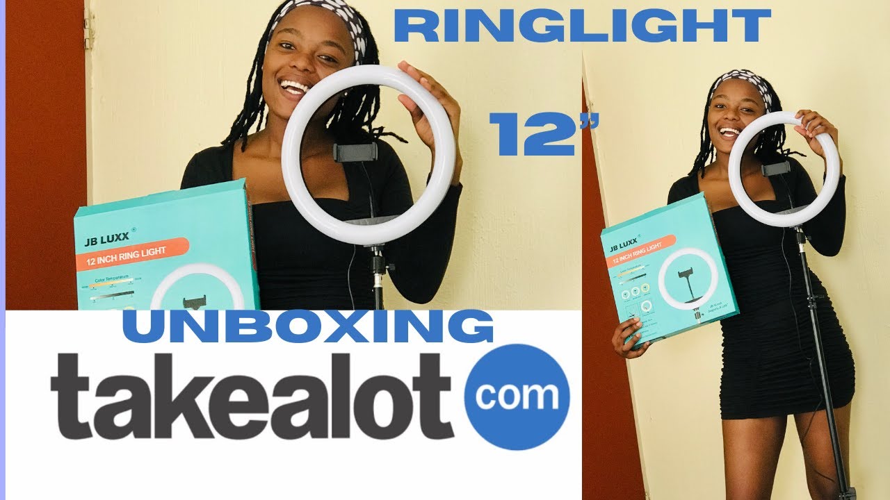 UNBOXING MY 12 INCH RINGLIGHT/TAKEALOT/South African youtuber