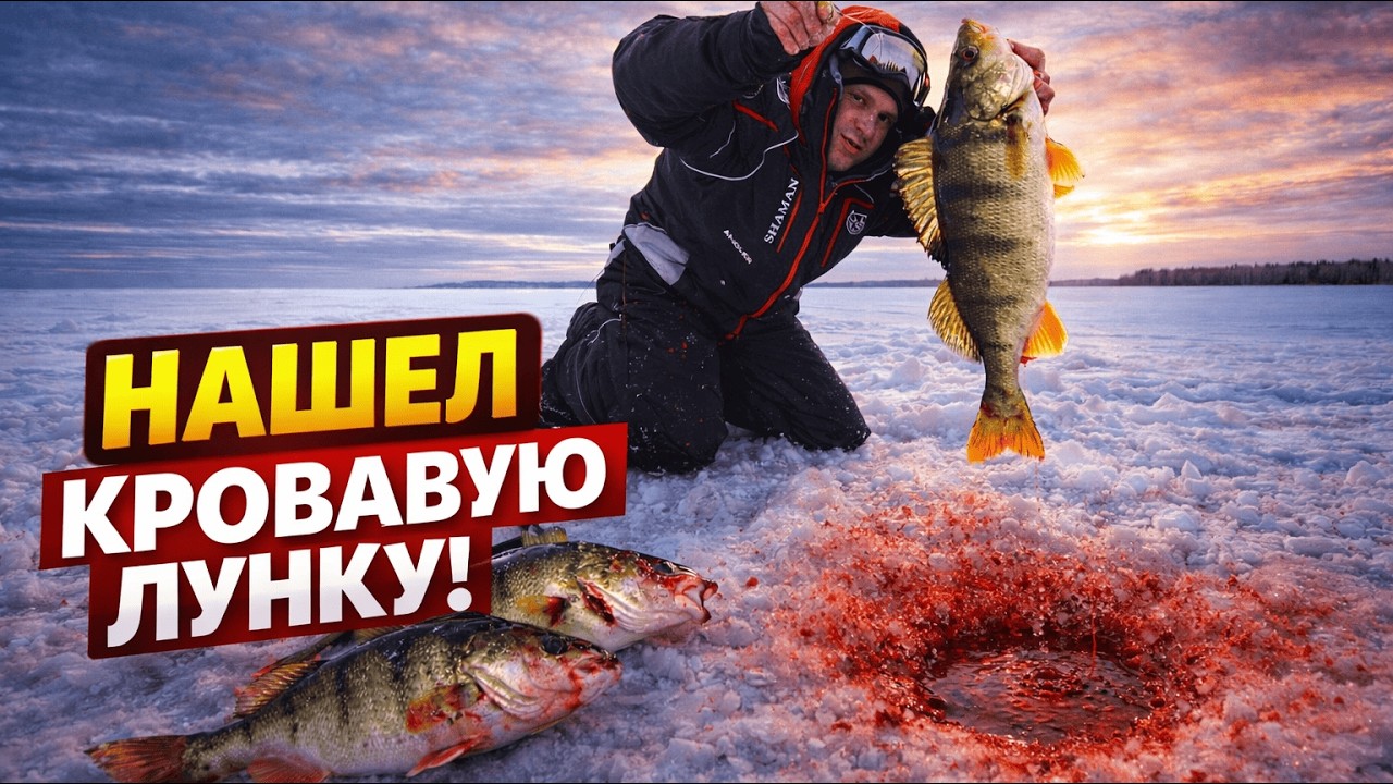 ВОТ ЭТО РЫБАЛКА! НАШЕЛ КРОВАВУЮ ЛУНКУ И ОБАЛДЕЛ! ОДИН НА ОЗЕРЕ ТАКОГО НЕ ОЖИДАЛ! ЗИМНЯЯ РЫБАЛКА