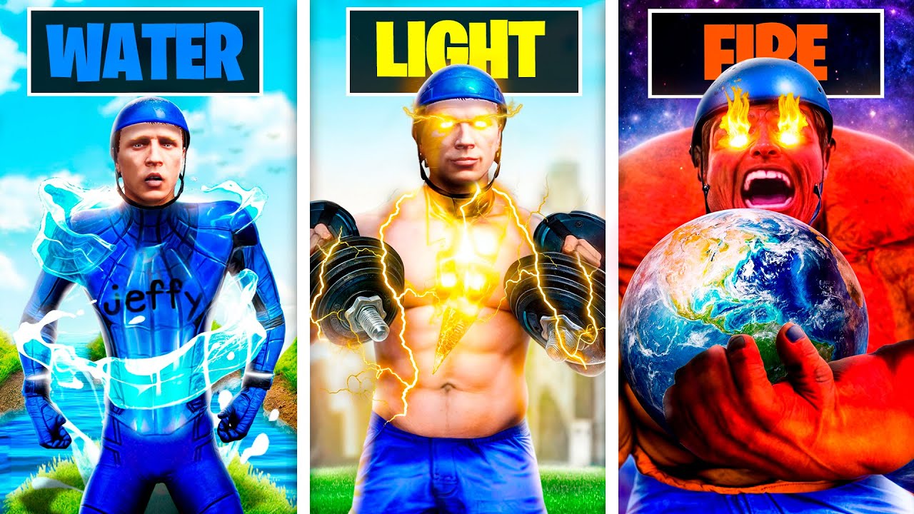 Jeffy Becomes ELEMENTAL SUPERHEROES In GTA 5!