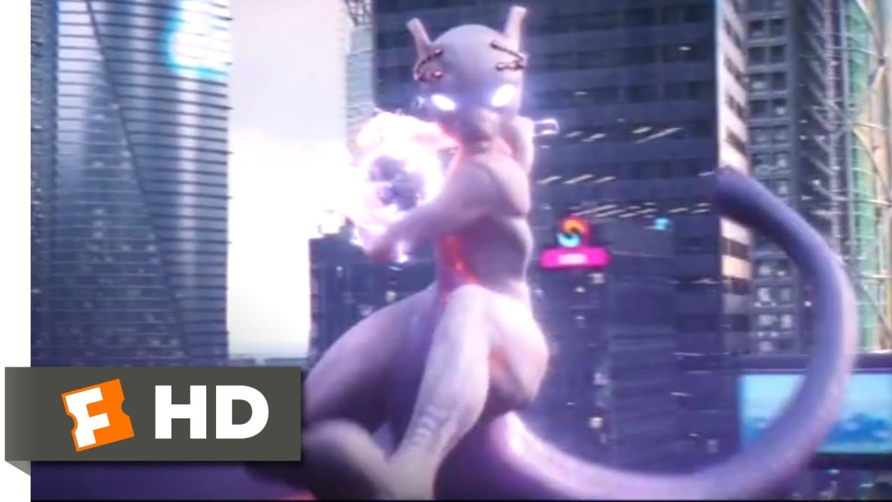 Pokémon Detective Pikachu (2019) - Pikachu vs. Mewtwo Scene (8/10) | Movieclips