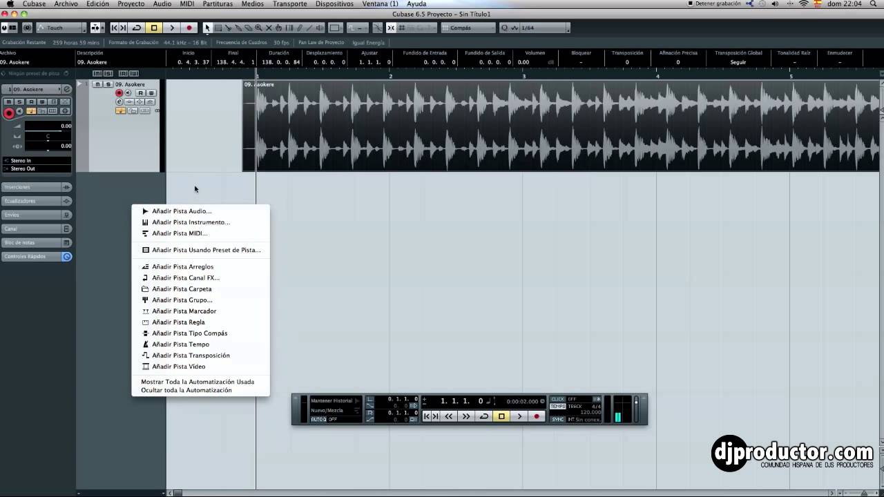 Tutorial Cubase - Time Warp y Edición de Tempo - Español