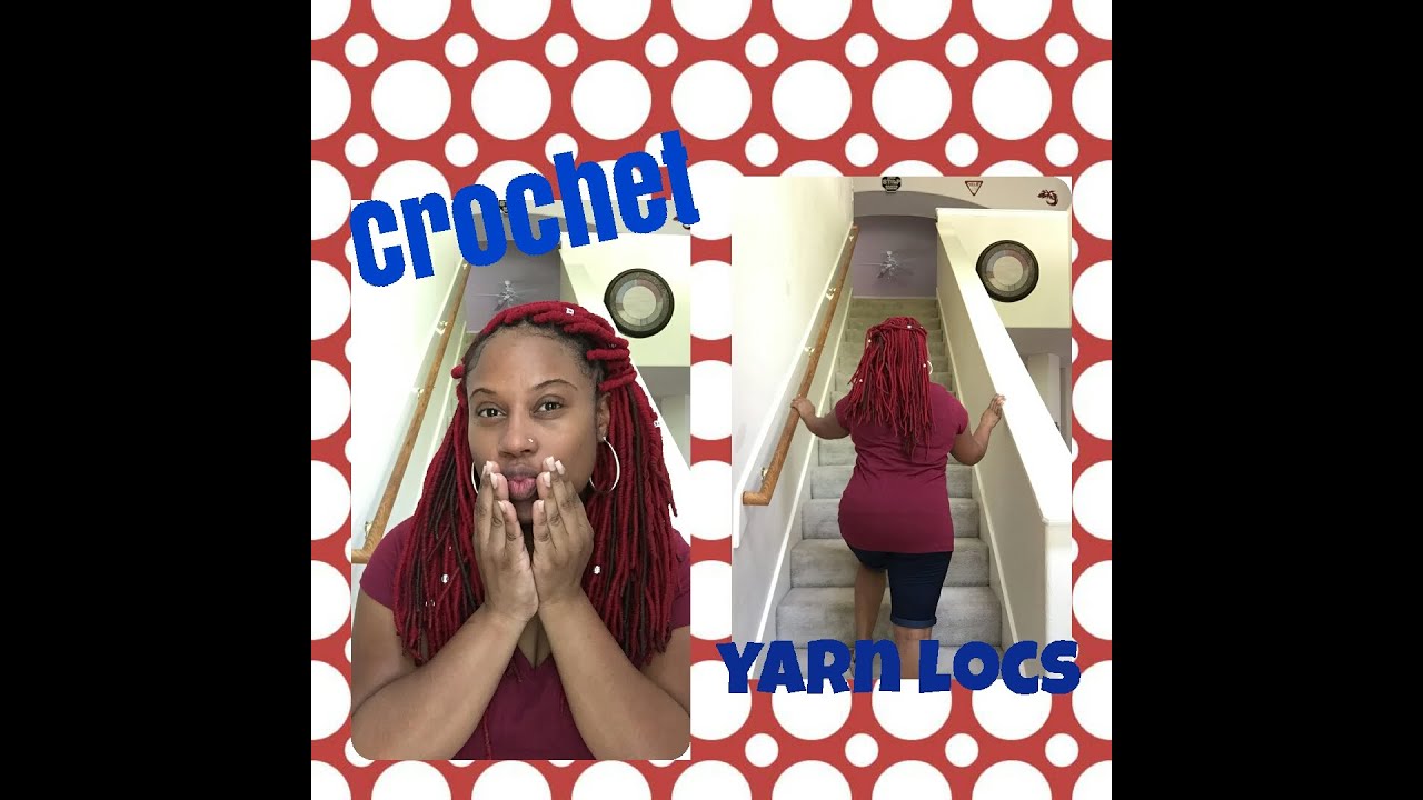 Yarn Crochet Locs Protective Style - tutorial😁