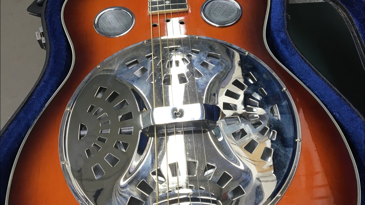 Dobro Style Guitar Cone Swap, Set Up & Tone Comparison