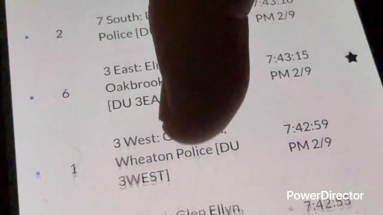February 9th pursuit from Addison eventually into Elmhurst