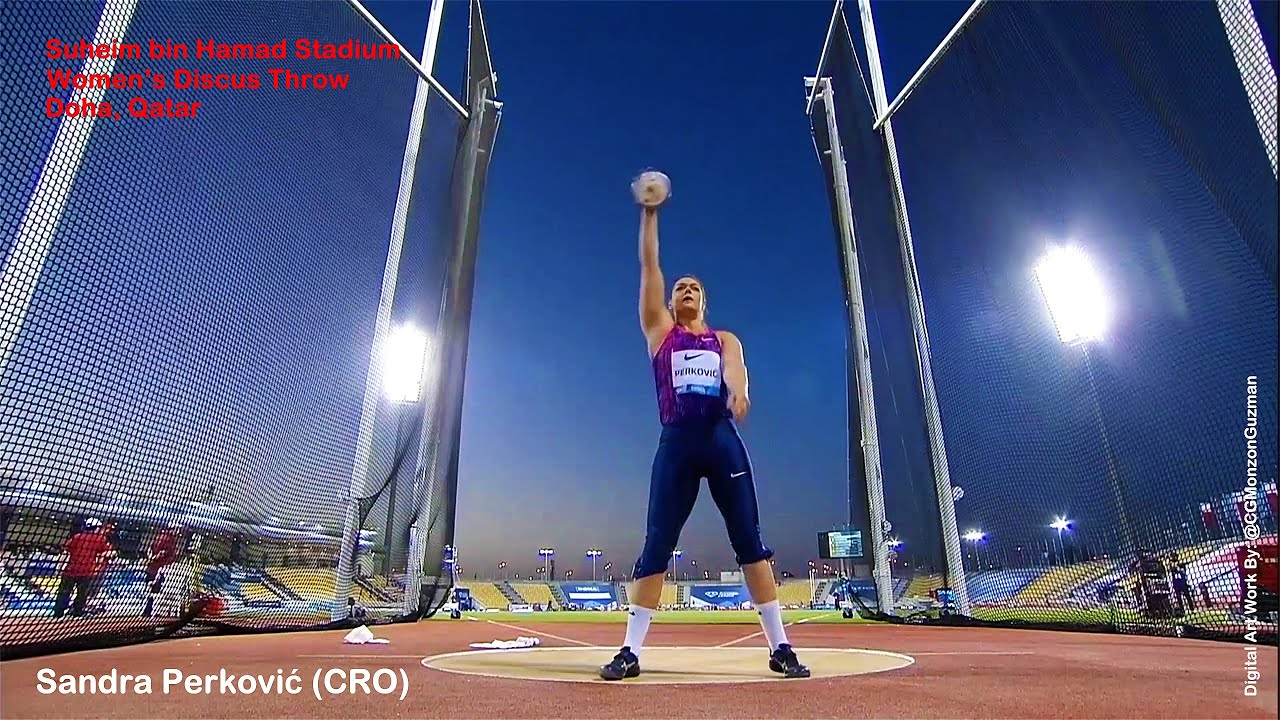 Sandra Perković (CRO): Women's Discus Throw.  Suheim bin Hamad Stadium, Doha, Qatar.  May 28, 2021.