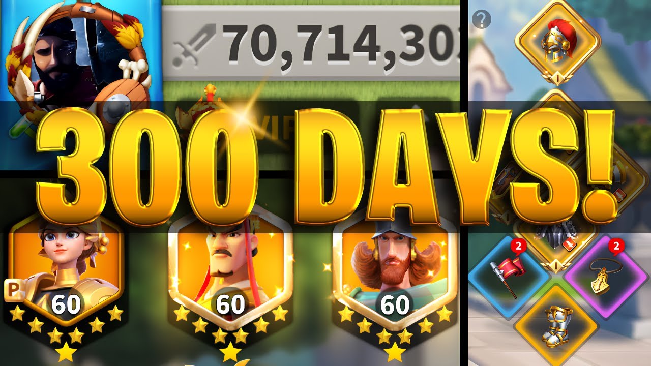 I re-started Rise of Kingdoms 300 days ago.. Here's everything I have today