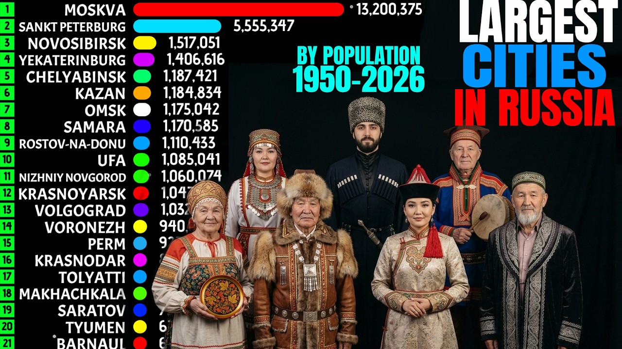 Как Менялись Крупнейшие Города России (1950&ndash;2026)