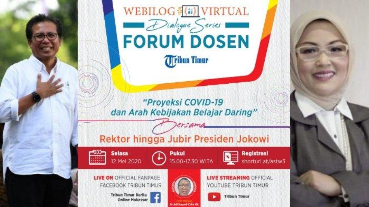 Webilog Virtual Forum Dosen Proyeksi Covid-19 dan Arah Kebijakan Belajar Daring, Ada Jubir Jokowi