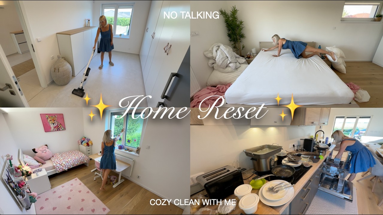 Satisfying Home Reset ✨ ASMR Cleaning Motivation | Laundry, Fresh Beds & Kitchen Reset