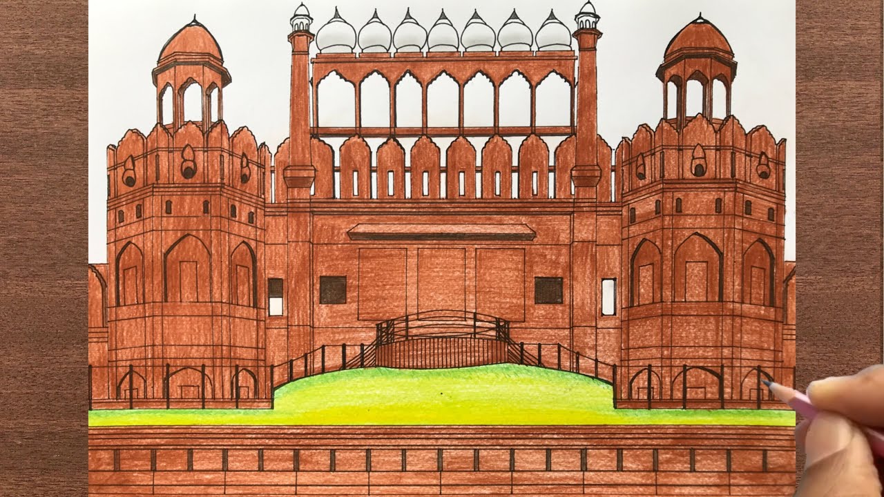 How to Draw Red Fort