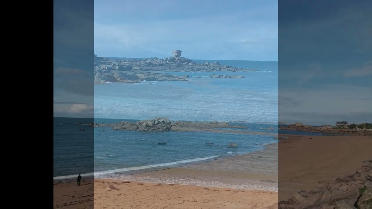 Les couleurs de la Bretagne vues du ciel : C&ocirc;te de Granit Rose