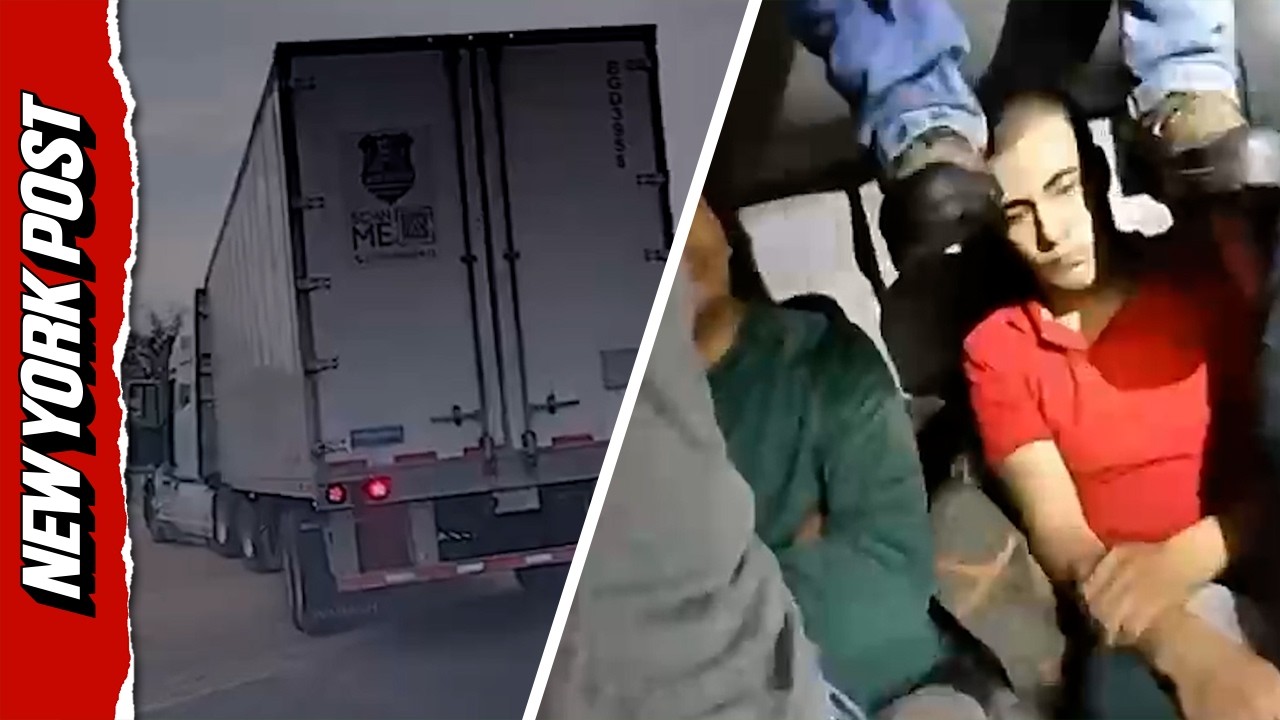 Moment 20 Illegal Immigrants Are Found Packed in a Truck in Texas
