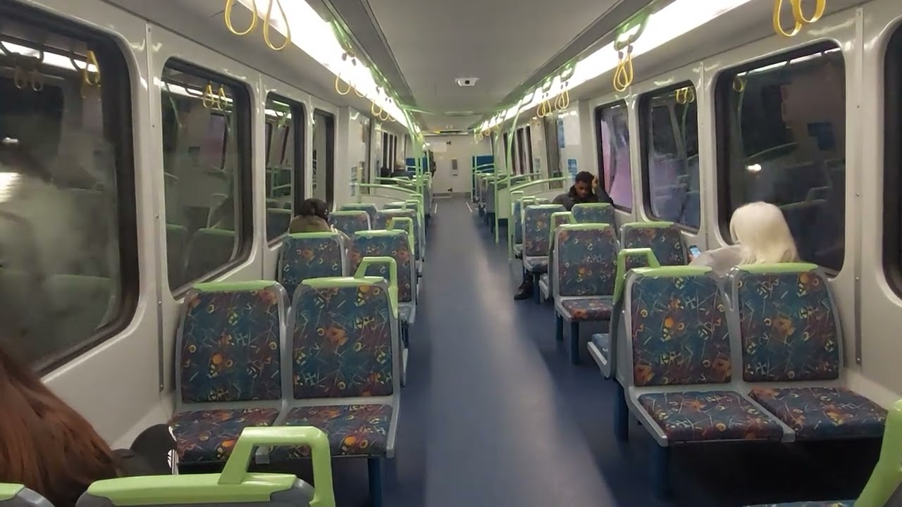 Melbourne Central station train ride to Reservoir station (Mernda run). Melbourne Australia.