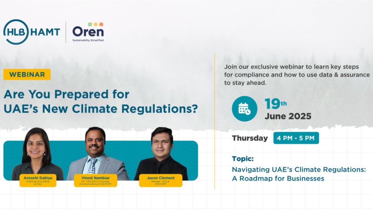 Navigating UAE's New Climate Law: A Roadmap for Businesses | Oren | HLB HAMT