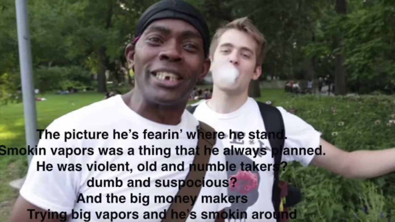 The Vapors - Crazy Homeless Rapper  ft. Joey gatto's beatboxing (Lyric Video)