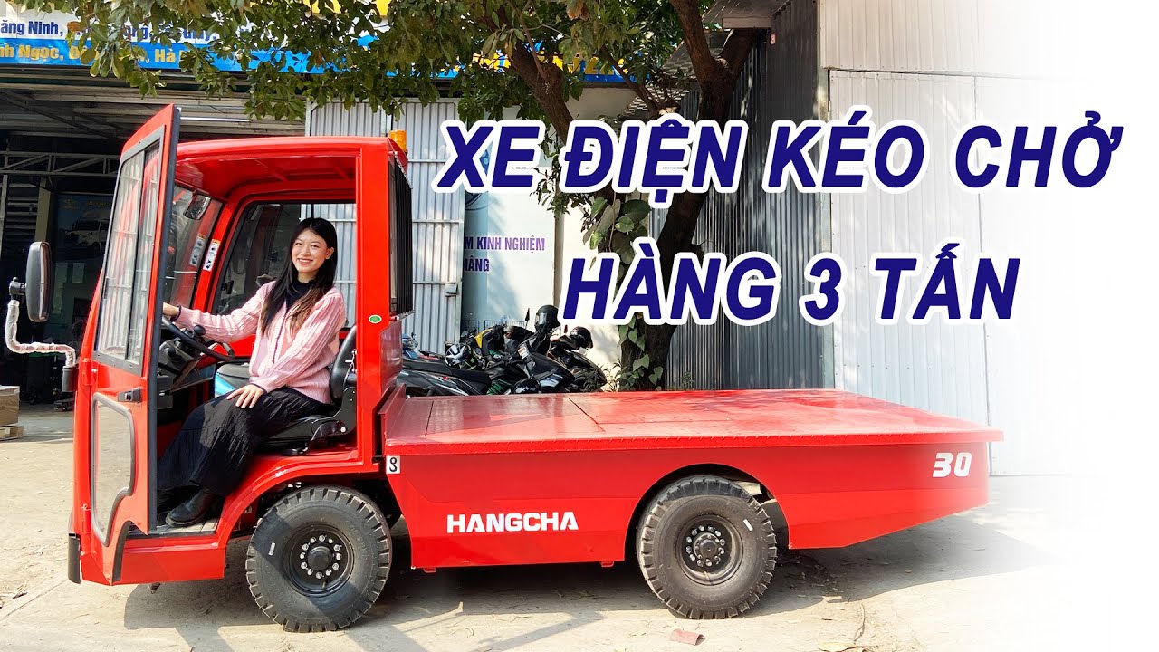 Xe Điện Chở Hàng 3 Tấn - Xe Điện Kéo Hàng Chạy Trong Nhà Máy