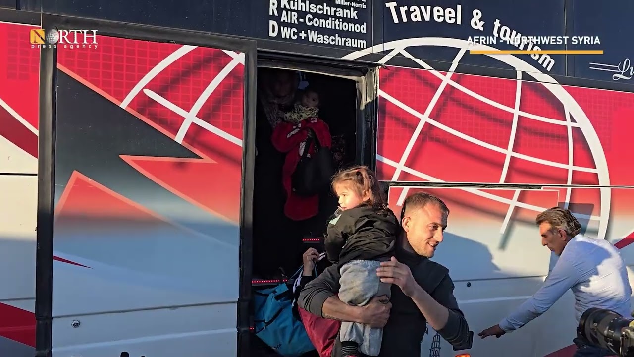 First batch of displaced Kurds return to Afrin from Syria’s Hasakah