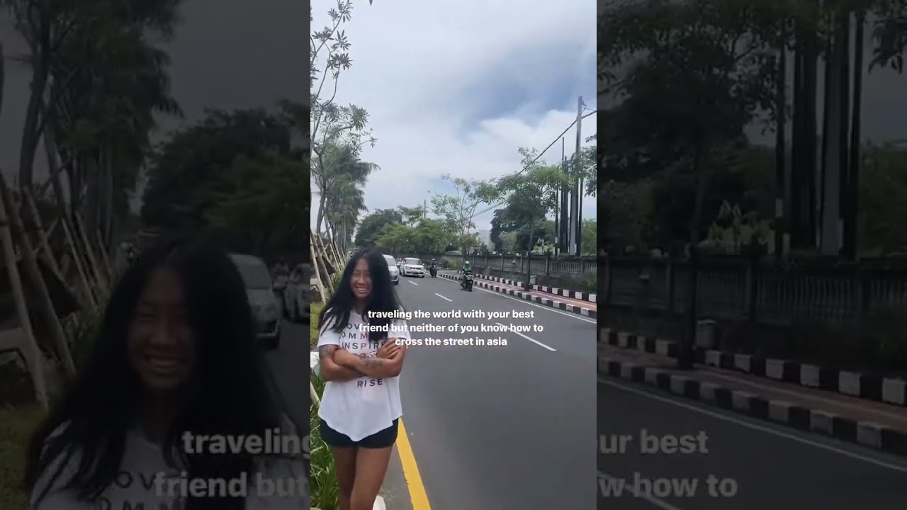 so we just walk across the freeway? . . . . #bestfriendgoals #bestfriendtrip #travelwithus