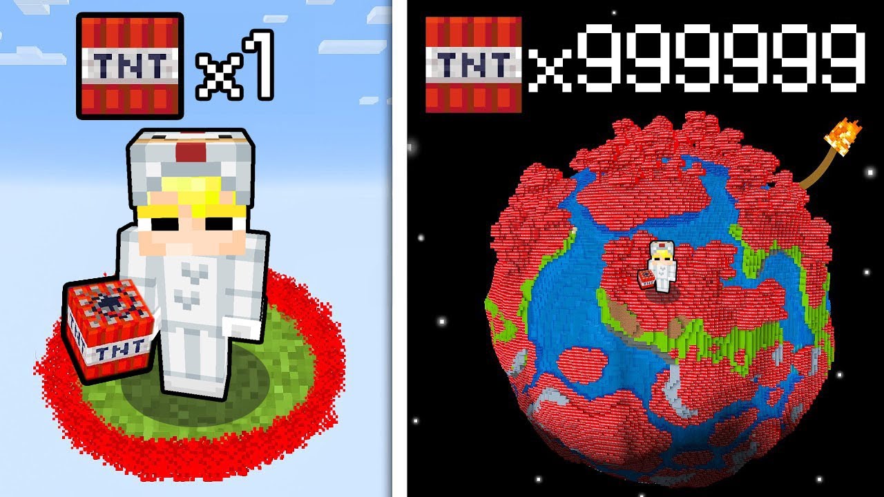 Nếu Tnt = Kích Thước Thế Giới Trong Minecraft!