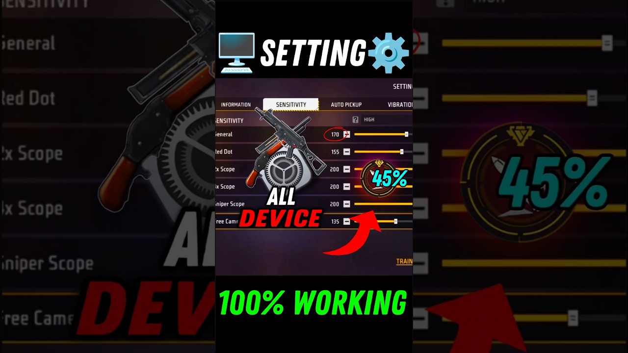 Free Fire Headshot setting 2026 ⚡ Best Sensitivity Settings ⚙️| Sensitivity + Hud Settings Free Fire