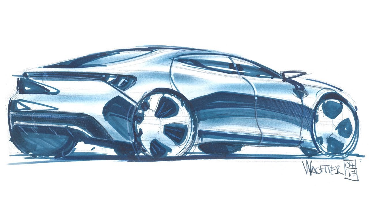 Car Design Tutorial: Create Reflections with Markers & Charcoal