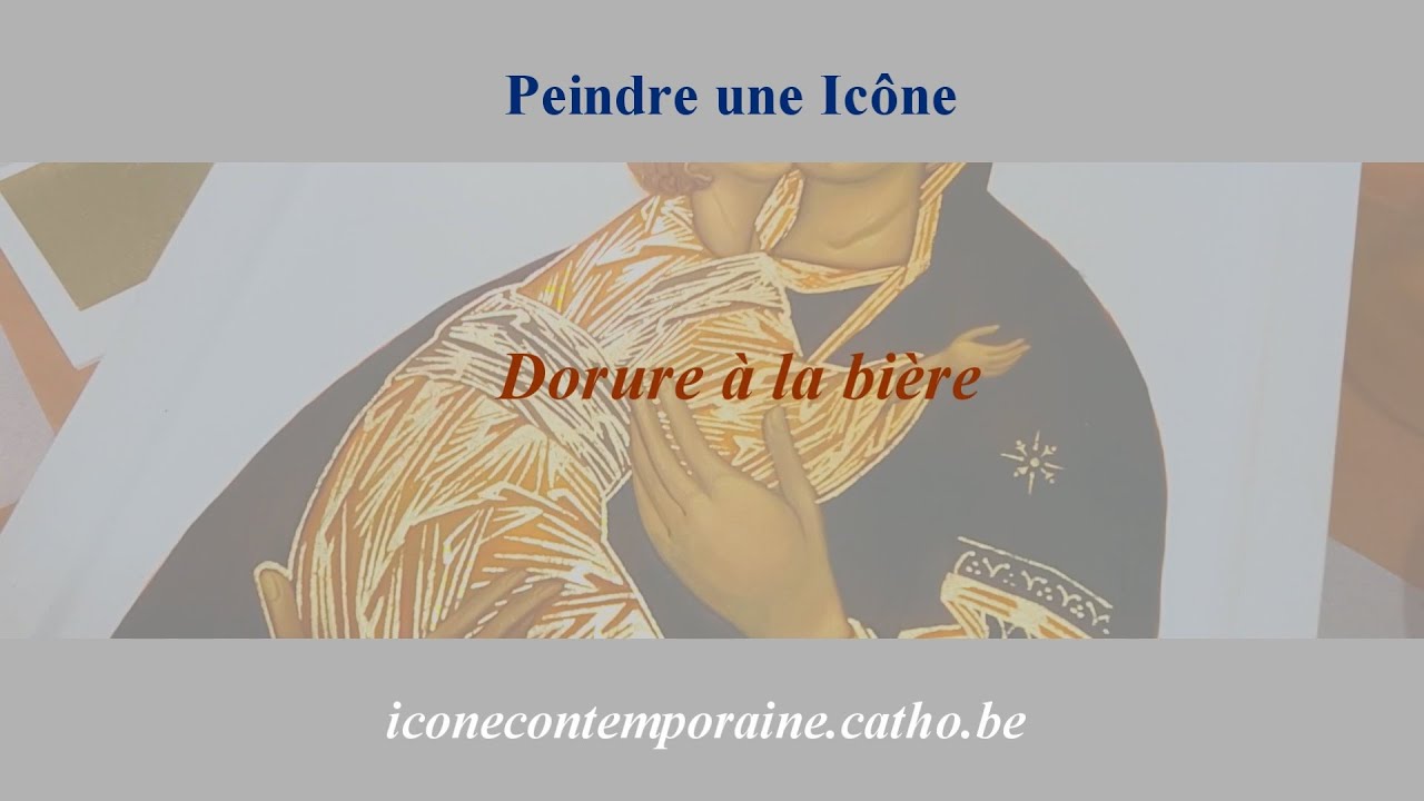 Dorure à la bière sur une icône.