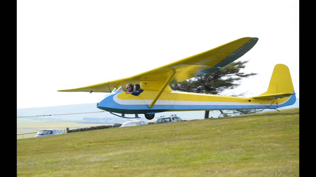 Slingsby T21 Glider flight Camphill Vintage Rally