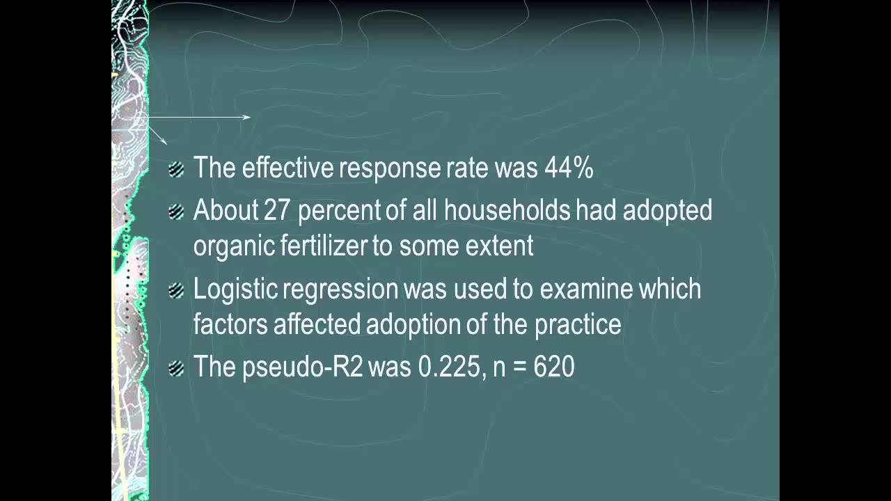 Factors affecting household use of organic fertilizer