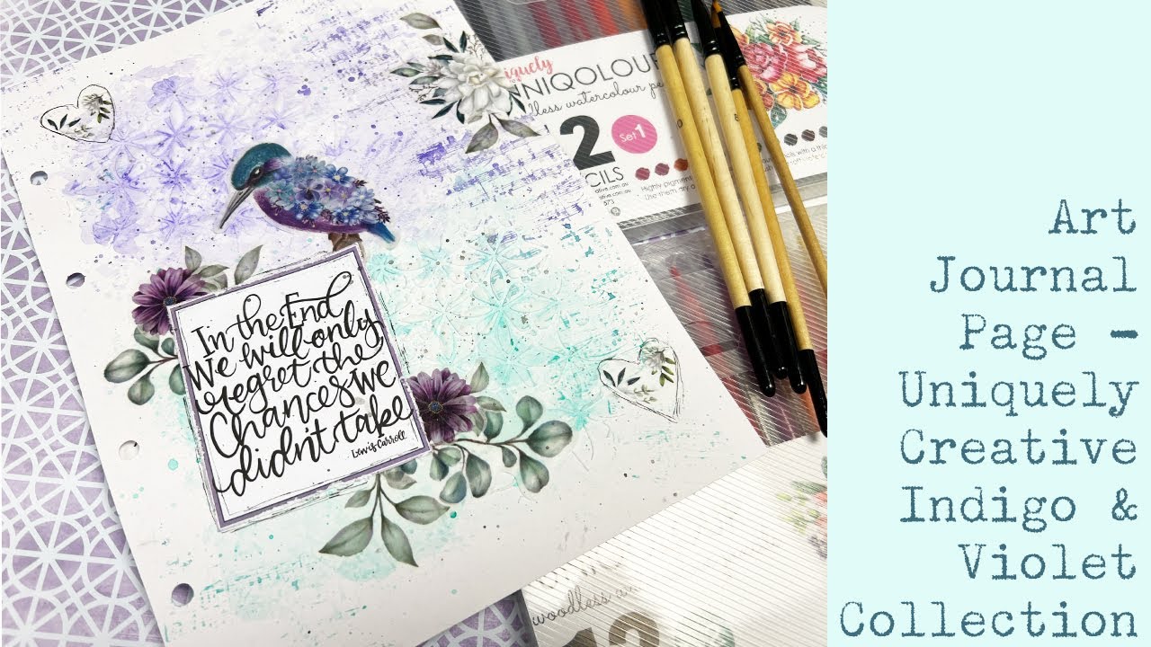 Art Journal Page - Uniquely Creative Indigo & Violet Collection