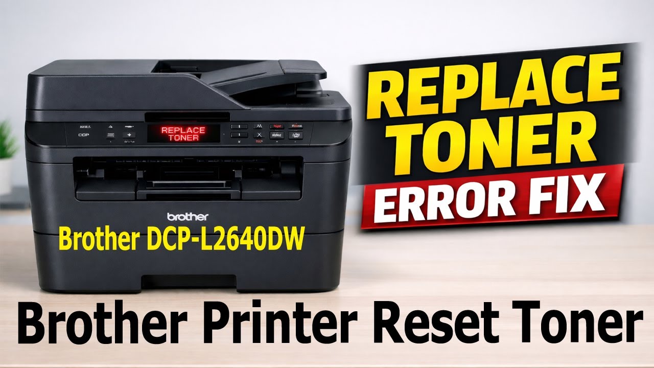 How to Fix Replace Toner Error in Brother DCP-L2640DW Printer | Replace Toner Error Fix 