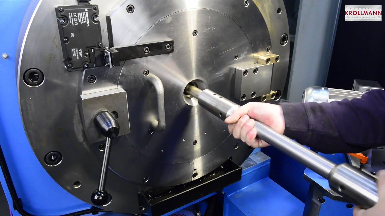 HM-5 (4/R) swaging machine for continuous swaging of special alloys from Ø 42x250 mm - Ø 6x12000 mm
