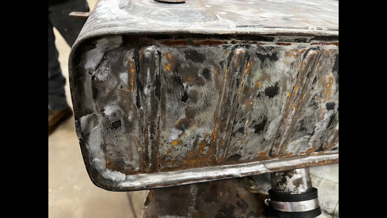 Rebuild of a lead-soldered Daimler gas tank