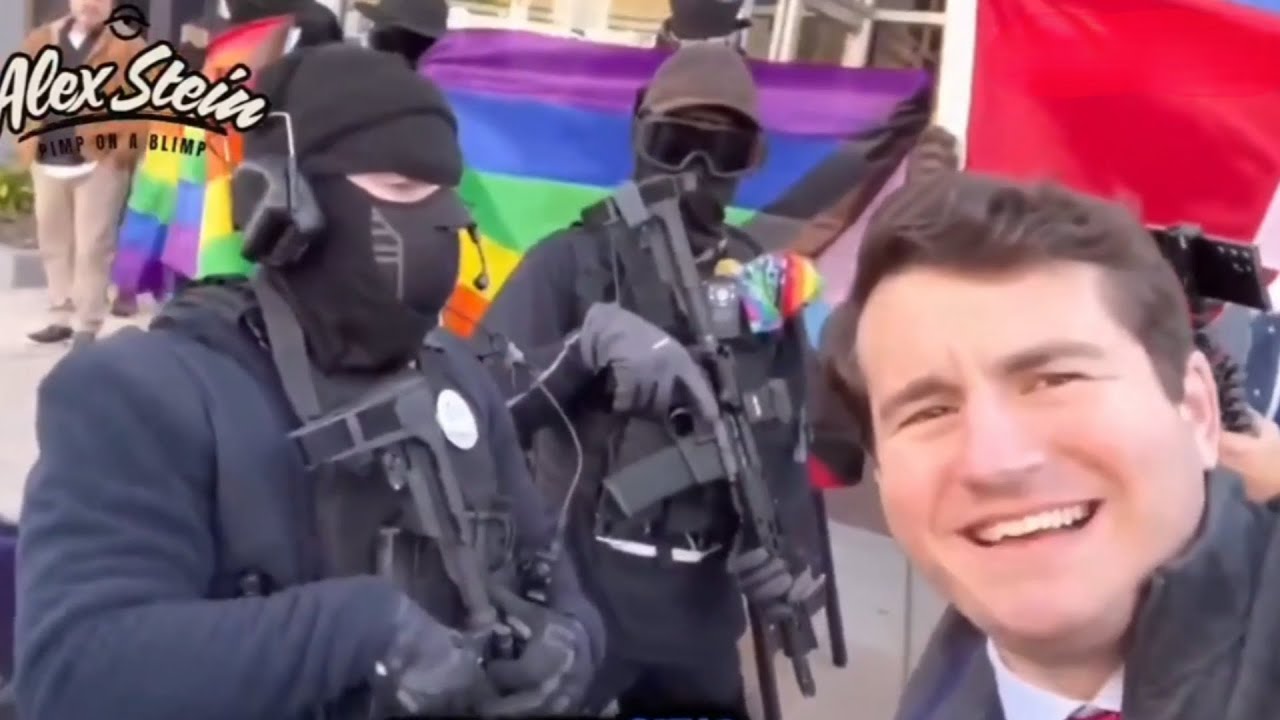 ‘These guys aren’t playing’: Alex Stein hilariously confronts Antifa protesters