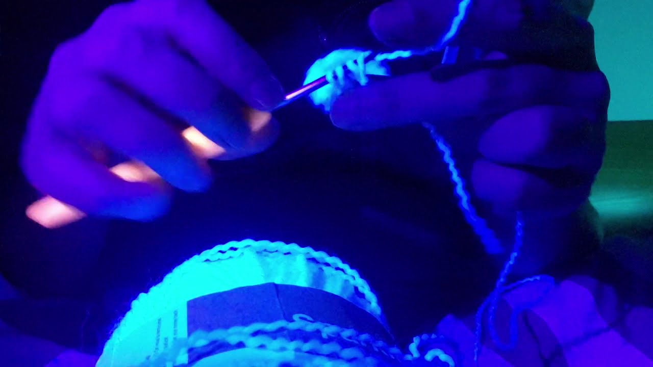 ASMR Visual Stims - Blacklight Crocheting