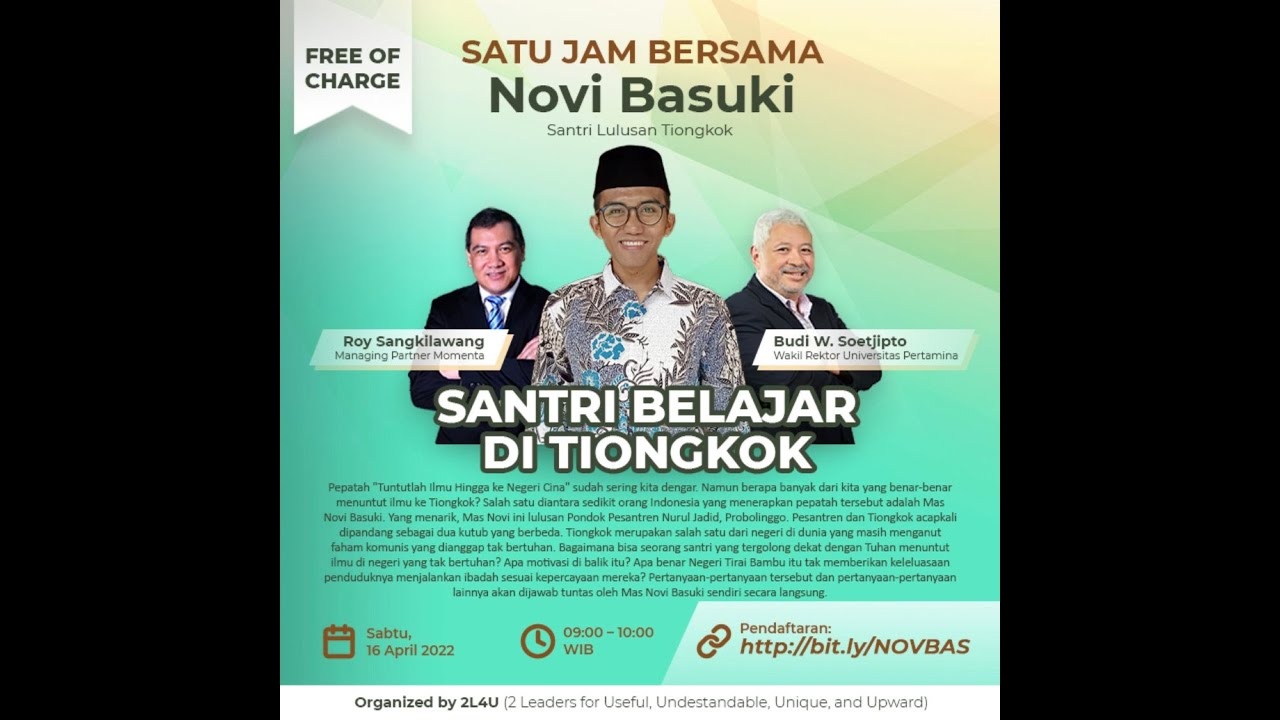 Satu Jam Bersama Novi Basuki, Santri Lulusan Tiongkok