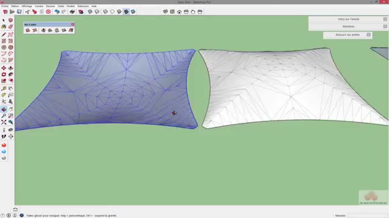 27 - Sketchup - Dessiner facilement un coussin avec les outils de base