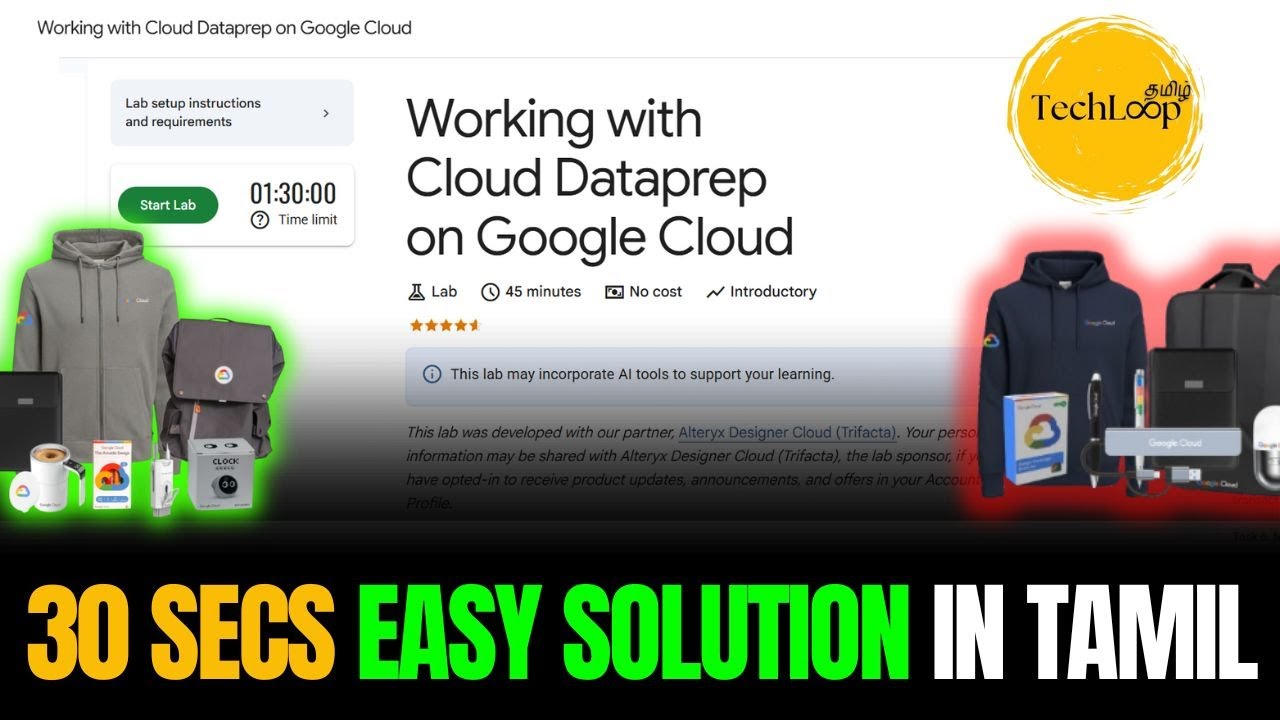 Working with Cloud Dataprep on Google Cloud | Lab Solution | Techloop Tamil | Google Arcade 2026