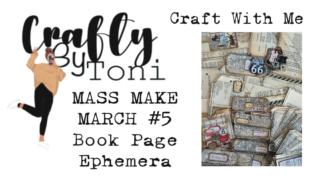 #craftwithme …MASS MAKE MARCH #5 BOOK PAGE EPHEMERA …#junkjournalideas #massmakemarch2025
