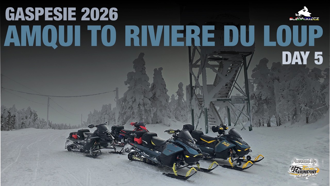 SNOW CAKED TREES and Switching Sleds | Day 5 - Amqui to Riviere du Loup | Gaspe Snowmobile Trip 2026