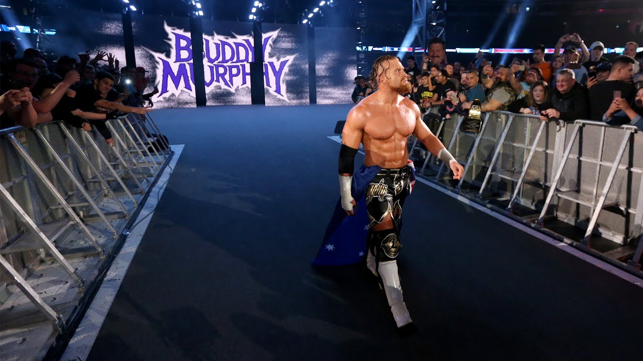 Buddy Murphy makes a hometown entrance at WWE Super Show-Down