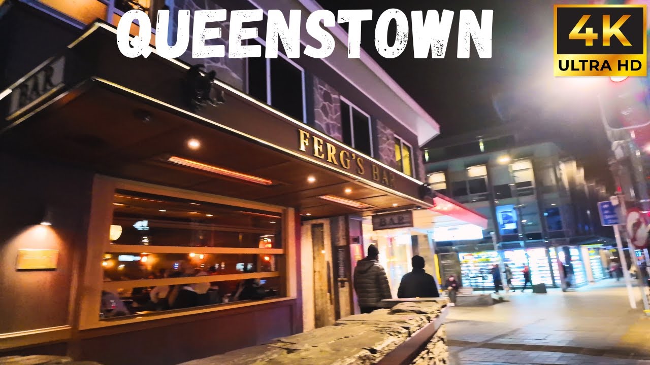 🌙 Queenstown Night Stroll | Winter Night Walk Through the Town ❄️✨ | NZ Night Walk