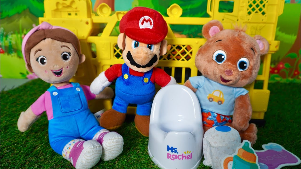Potty Training with Ms Rachel & Mario - Toddler Learning Video - Learn Bean Potty Time Book