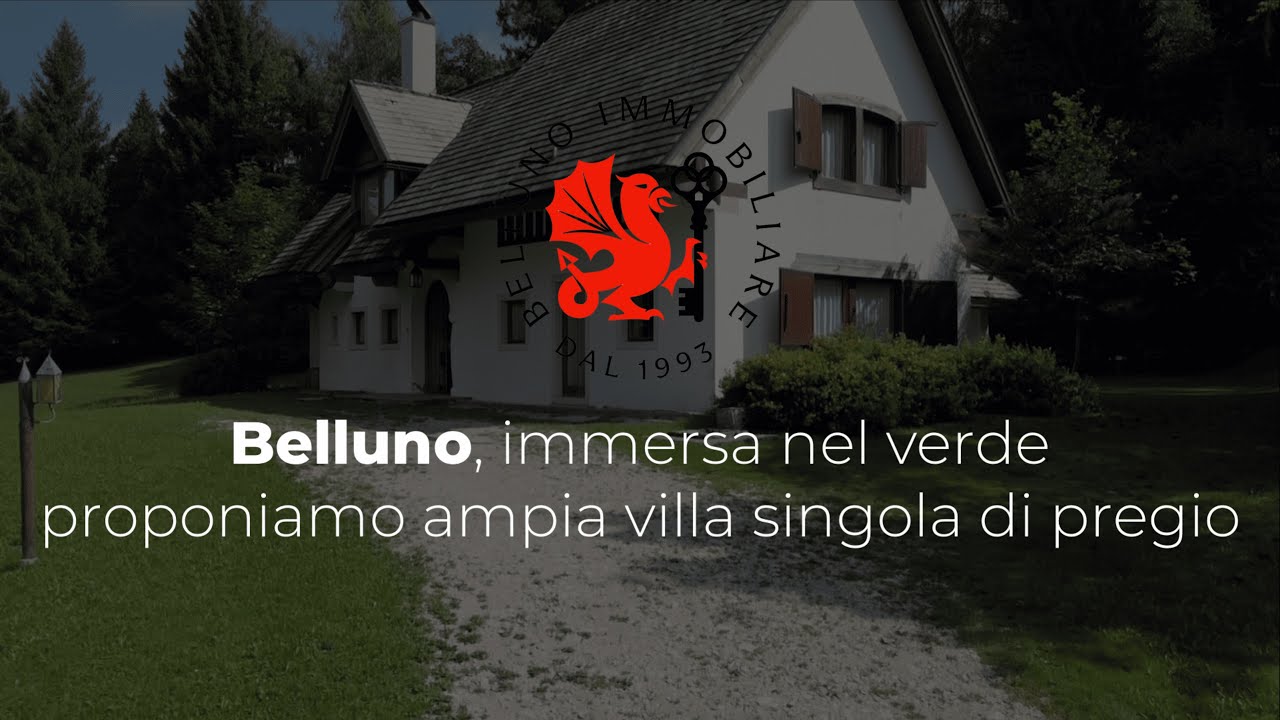 BELLUNO NEVEGAL - VILLA SINGOLA DI PREGIO IMMERSA NEL VERDE