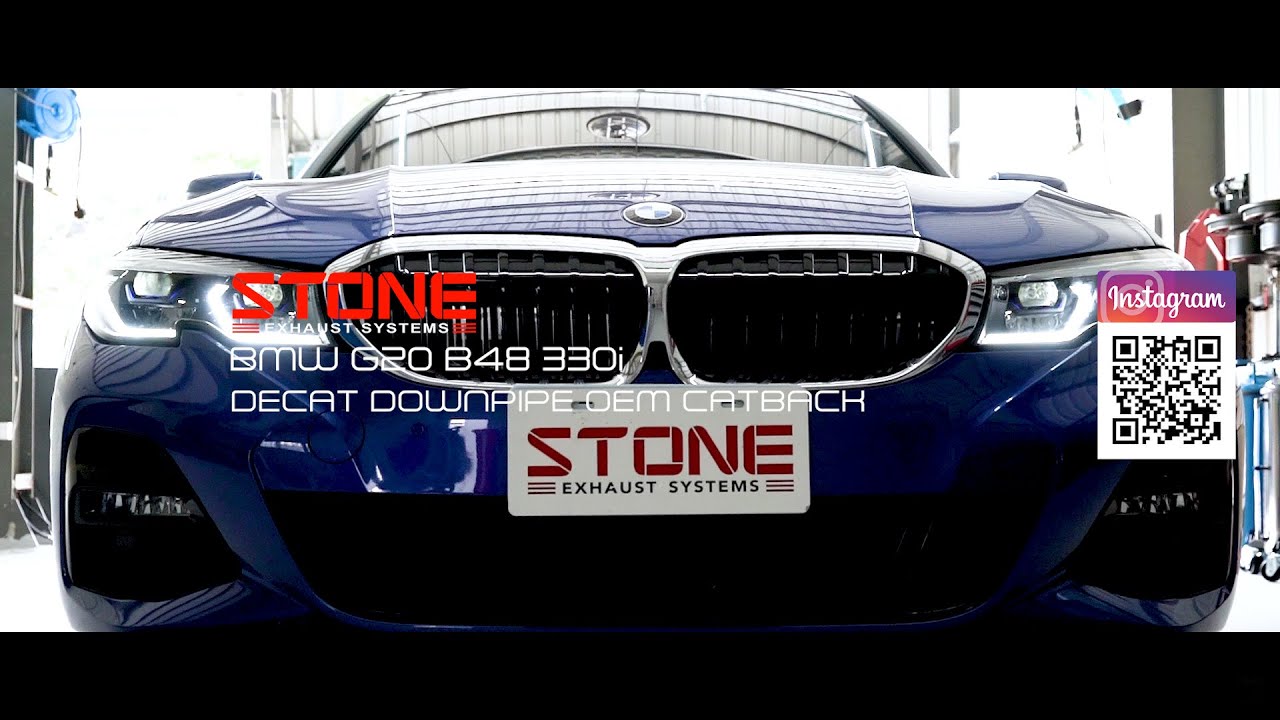 2019 BMW G20 330i x STONE EXHAUST Catless Downpipe Rev Sound