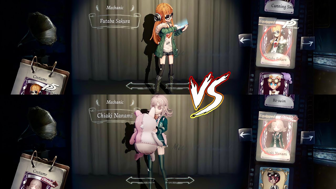 Identity V | What’s the best Crossover Skin for Mechanic? | Futaba Sakura vs Chiaki Nanami Gameplay